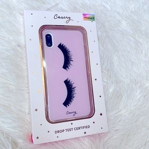Casery iPhone Pink Black Eyelash Phone Case Cover Drop Test Certified